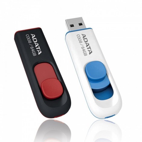 ADATA | C008 | 64 GB | USB 2.0 | White/Blue - 2